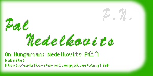 pal nedelkovits business card